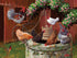 THE CHICKENS ARE WELL 275 LARGE PIECE JIGSAW PUZZLE - BURGESS. JOSEPH